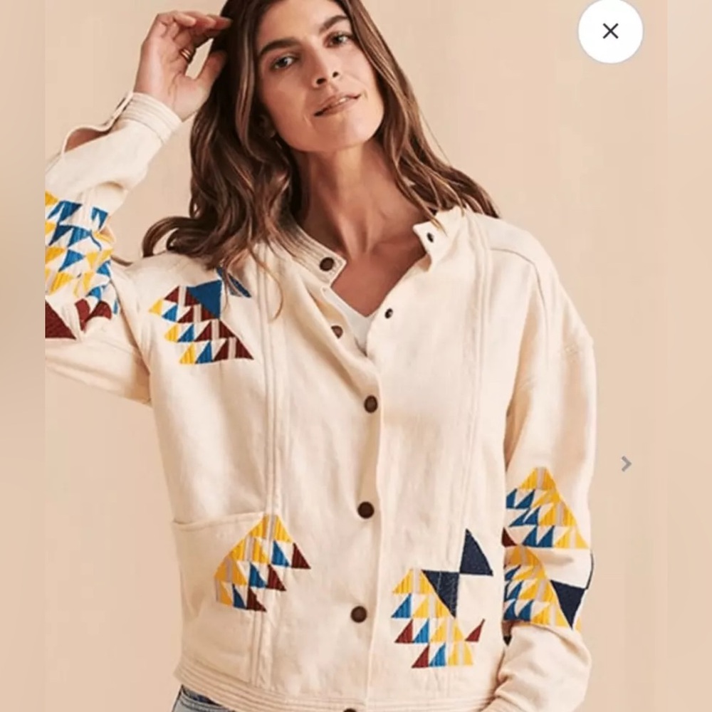NWT! B.Yellowtail X Faherty “Star Quilt” Embroidered Jacket
